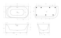 Акриловая ванна BELBAGNO BB410-1500-780-L