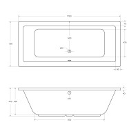 Акриловая ванна CEZARES PLANE-170-75-45-W37