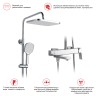 Душевая система Raglo для ванны и душа R30.24 Хром