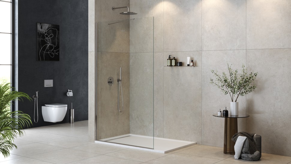 Душевая перегородка универсальная LIBERTA-L-1-TB-130-C-Cr