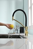Смеситель для кухни SIEGEN, золото, Si213111-G, Paulmark