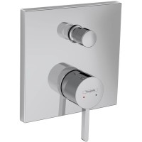 Смеситель Hansgrohe Finoris для душа, встраиваемый, с переключателем потоков на 2 положения, внешняя часть, цвет: хром 76415000