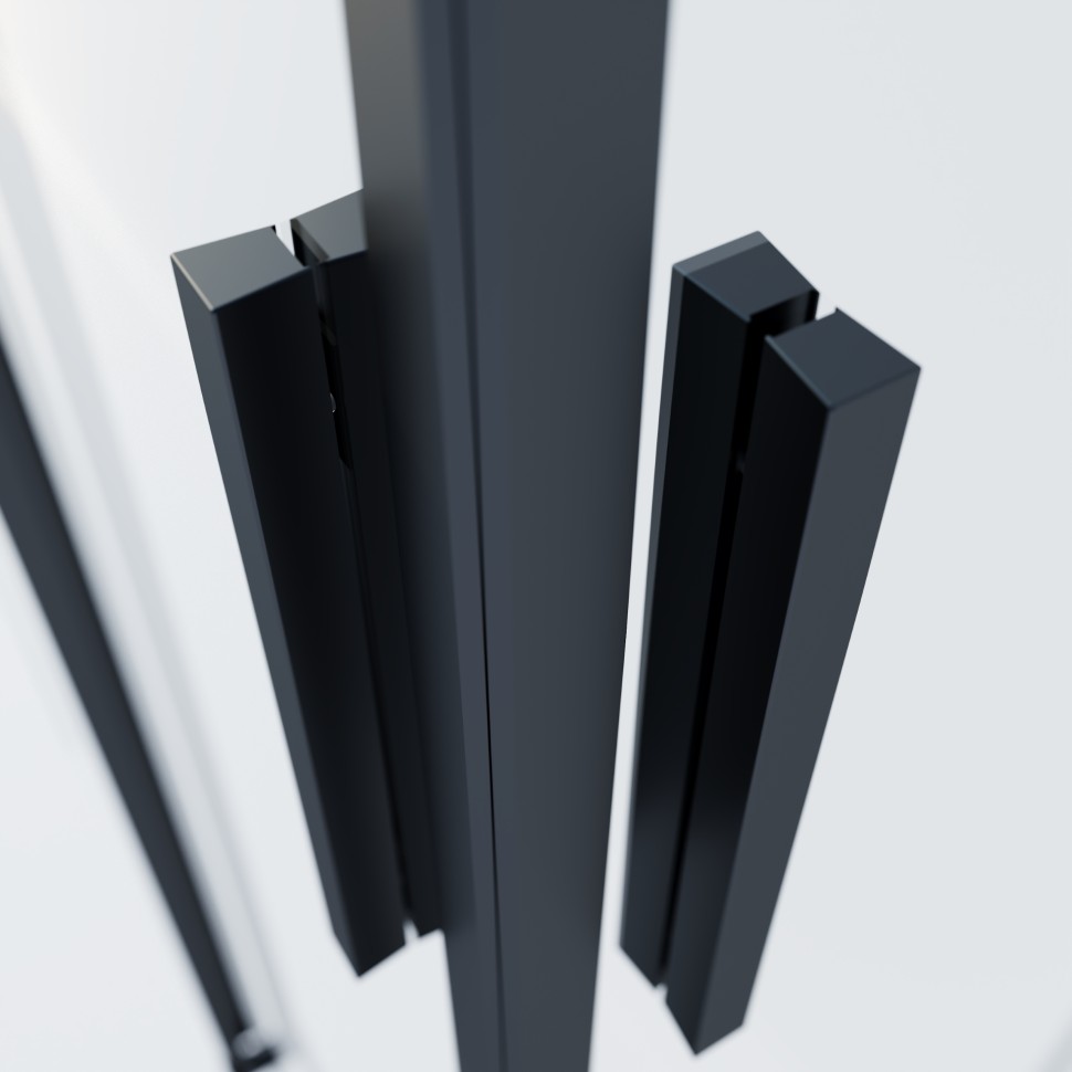 Душевой уголок Soft 2 VSS-3SO2900CLB, 900*900, черный, стекло прозрачное