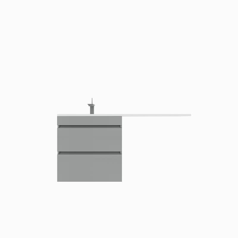 Тумба подвесная STYLE LINE "Даллас 120" Люкс Плюс серая под раковину ESTETUS Даллас 1200*480 левый