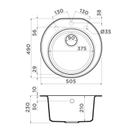 Кухонная мойка Omoikiri Miya 50-R-PL Tetogranit/платина