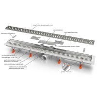Душевой лоток Veconi Medium Gold 450