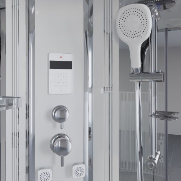 Душевая кабина Niagara Ultra NG-7012-01 (120х120х220) низкий поддон(16см),стекло прозрачное с рисунком,4 места
