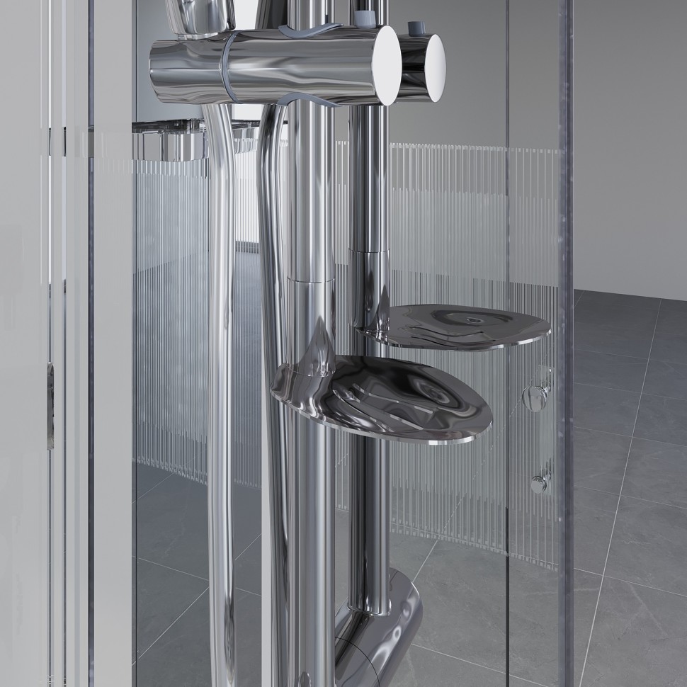Душевая кабина Niagara Ultra NG-7012-01 (120х120х220) низкий поддон(16см),стекло прозрачное с рисунком,4 места
