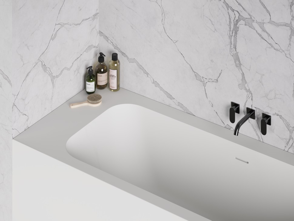 Ванна встраиваемая ORNELLA 160x70 KIT покраска по RAL полностью S-Stone Матовое