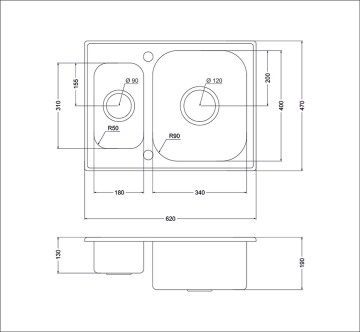 Мойка Oulin OL-0304