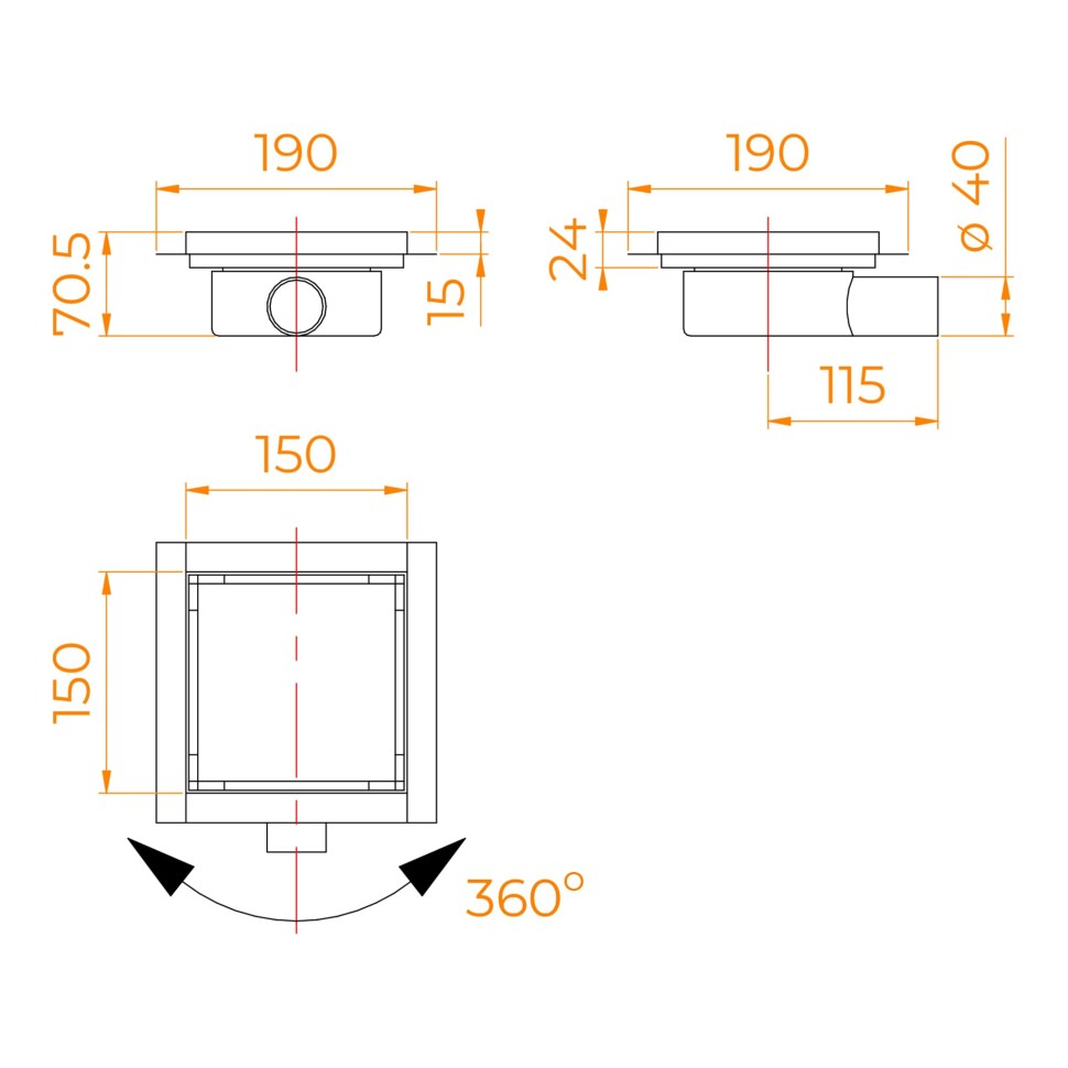 Душевой трап RGW SDR-10 (150x150)