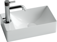 Умывальник подвесной прямоугольный (отверстие под смеситель L) Element 375x215x100мм