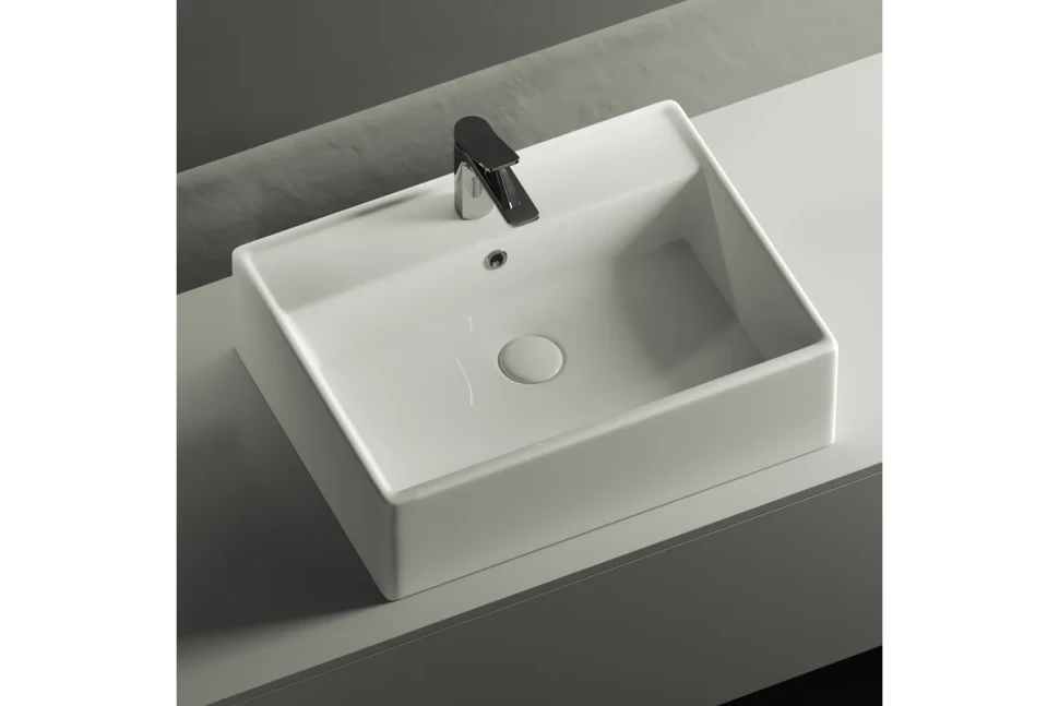 Умывальник чаша накладная прямоугольная Element 590x450x160мм
