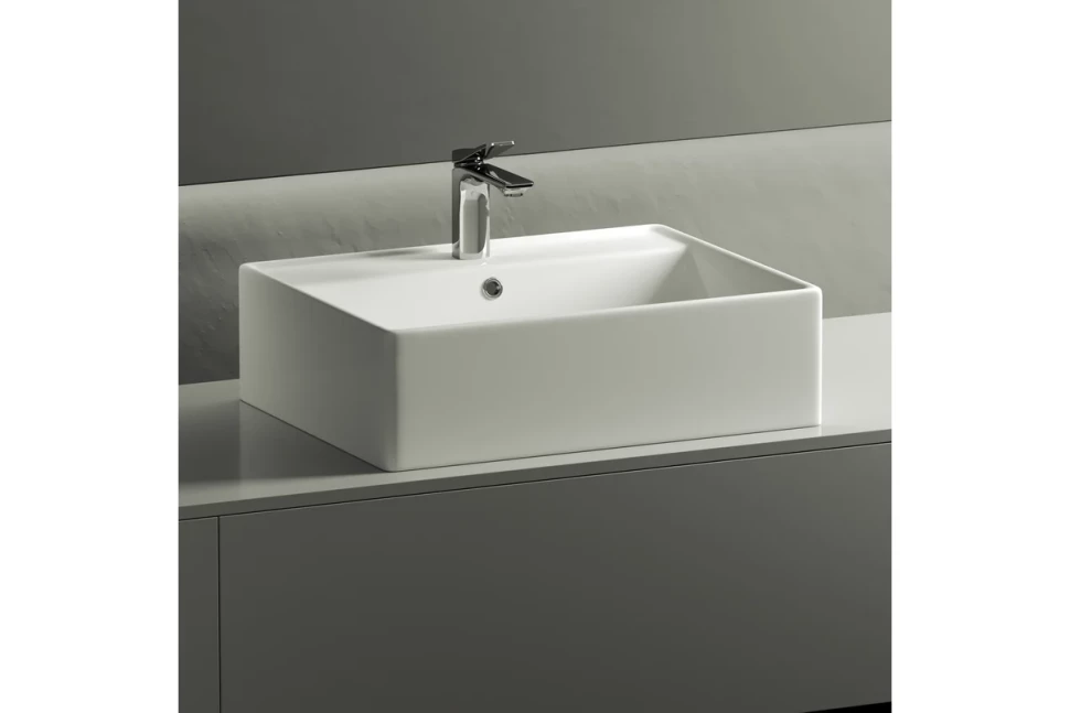Умывальник чаша накладная прямоугольная Element 590x450x160мм