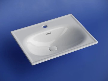Раковина накладная CERAMICANOVA Sabo с отверстием под смеситель 600x460x130 белый