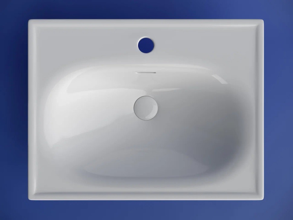 Раковина накладная CERAMICANOVA Sabo с отверстием под смеситель 600x460x130 белый