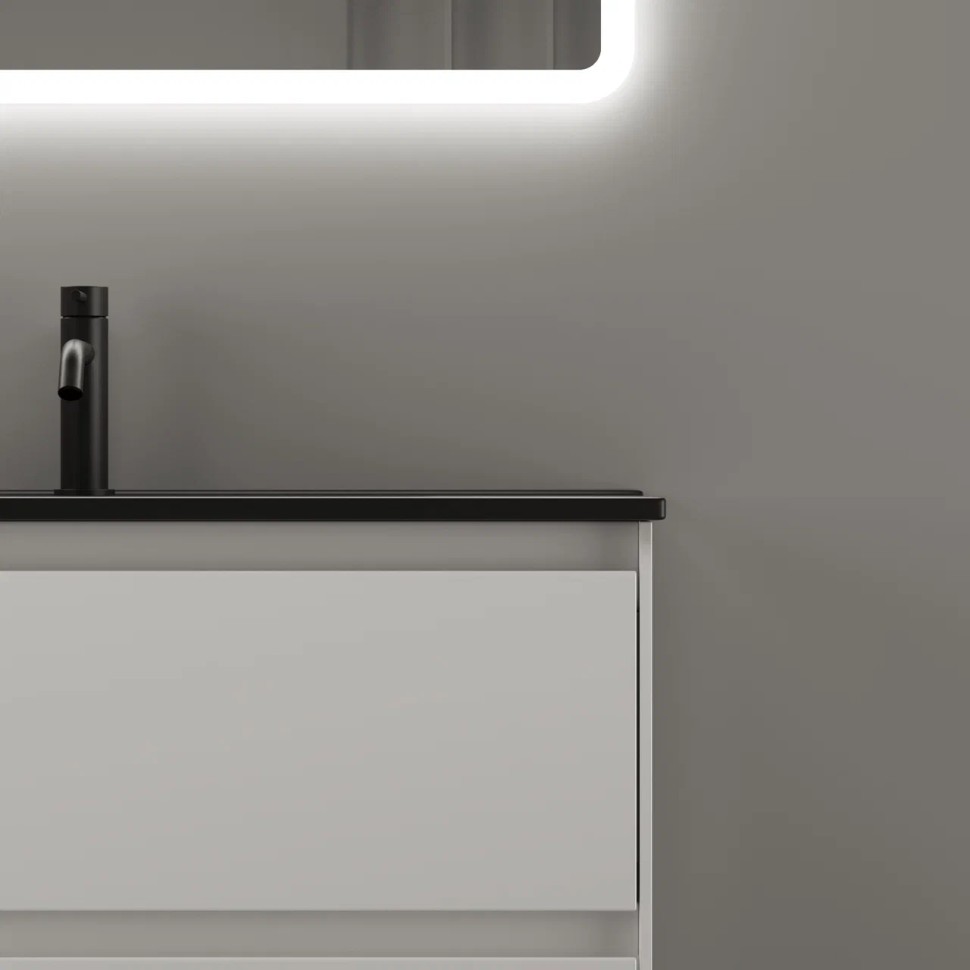 Тумба подвесная SANCOS Cento 890х450х500, c двумя ящиками оснащенными доводчиками, белый глянец, арт. CN90W