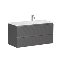 Тумба подвесная SANCOS Folk правая 995х445х500, c двумя ящиками оснащенными доводчиками, Grey soft, арт.FL100RGS