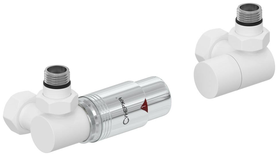 Автоматический терморегулятор 3D левый (G 1/2" НР х G 3/4" НГ)