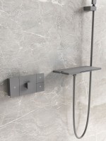 Душевой комплект Futura VSFW-2F11TGM термостатический встраиваемый, 3 режима, вороненая сталь