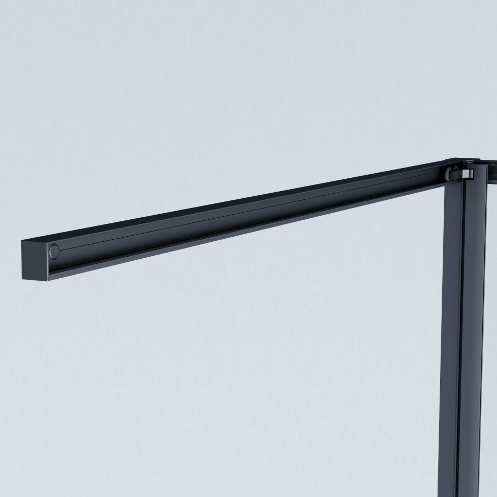 Душевая дверь Альфа (Alpha) VPSW-3AL100CLB, 1000, черный, стекло прозрачное