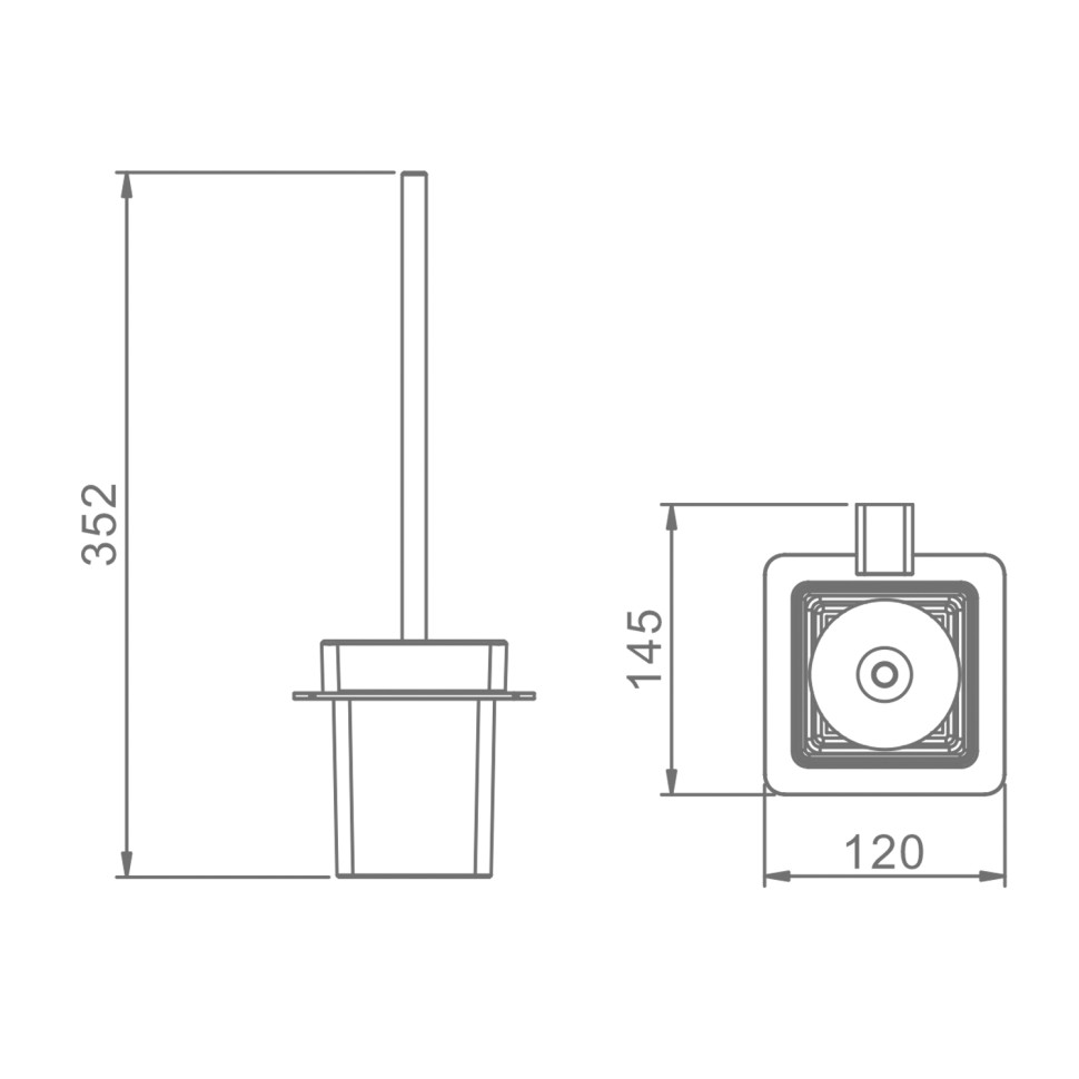 Ершик настенный Raglo хром