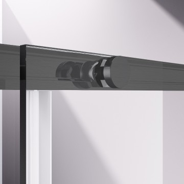 Душевая дверь Слим-Н (Slim-N) VDS-4SN140CLGM, 1400, вороненая сталь, стекло прозрачное