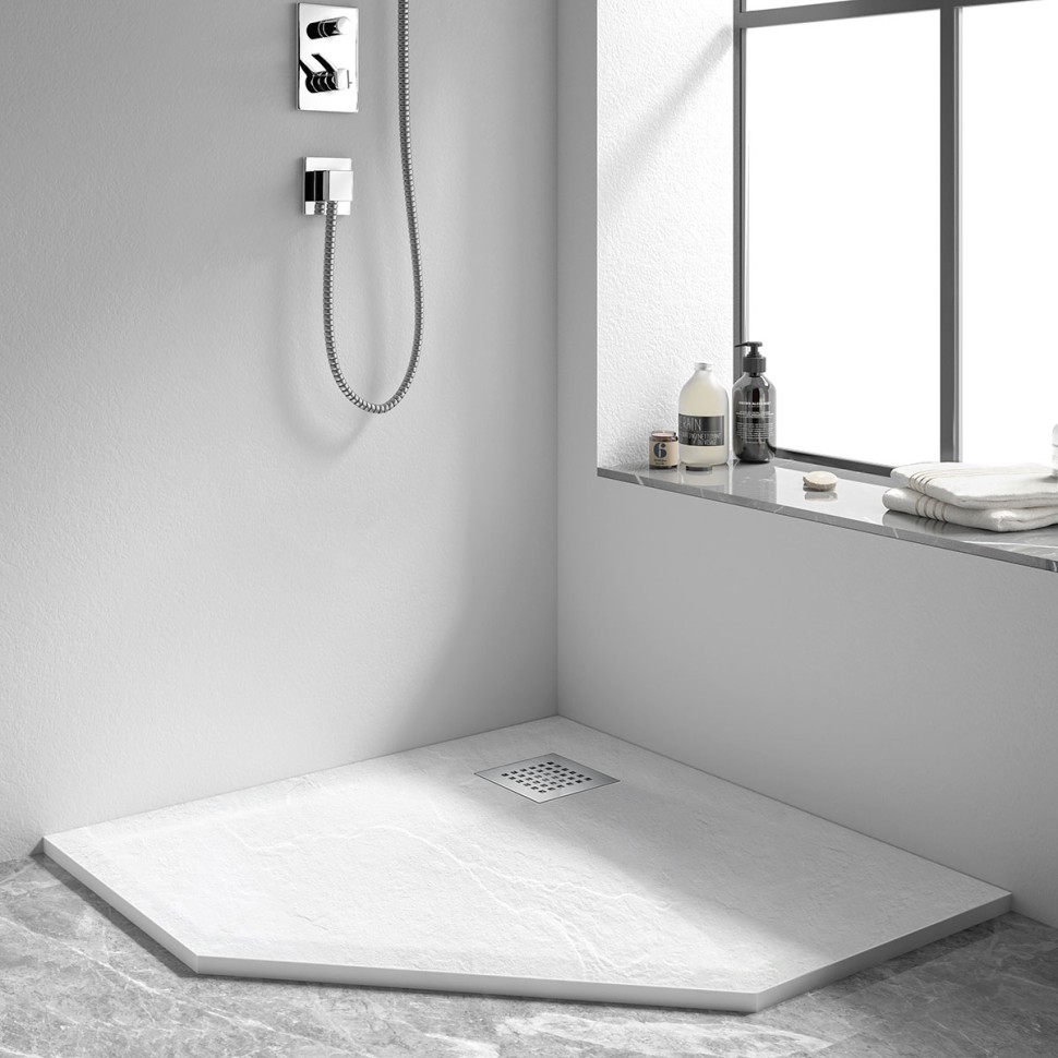 Поддон для душа из искусственного камня VST-4SP1010W, 1000*1000*25, белый матовый