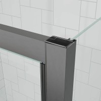 Боковая панель Veconi Ottimo SP GR, 1000х1900 графит брашинг, стекло прозрачное