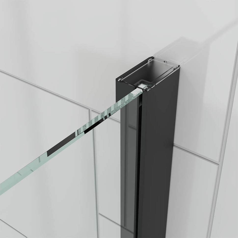 Боковая панель Veconi Ottimo SP GR, 1000х1900 графит брашинг, стекло прозрачное