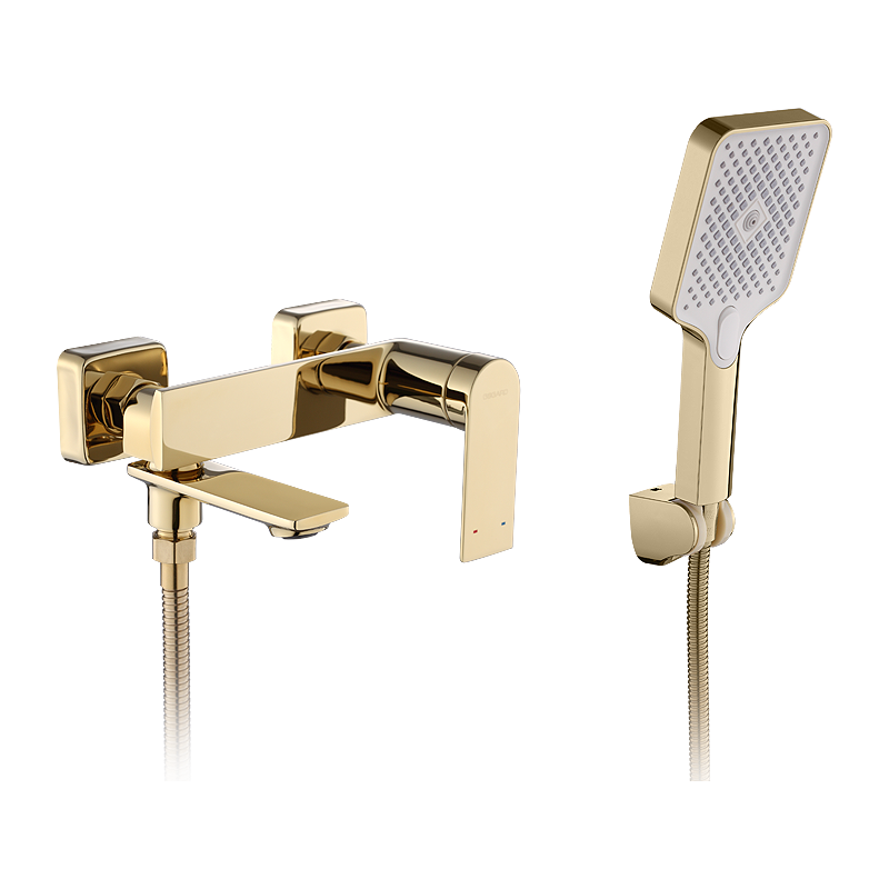 Смеситель для ванны с коротким изливом и гарнитуром OSGARD FENDI POLISH GOLD 69323