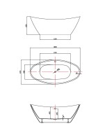 Ванна акриловая Vincea VBT-203, 1800*850*650, цвет белый, щелевой перелив