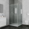 Душевое ограждение Ambassador Diamond 12011105L (90х90х200) квадрат,хром,стекло прозрачное,распашная-складная,1 место
