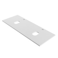 Столешница из МДФ с двумя отверстиями под раковину и с двумя отверстиями под смеситель BelBagno EK-120-2-BL Bianco Lucido