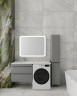 Тумба подвесная STYLE LINE "Даллас 130" Люкс Плюс серая под раковину ESTETUS Даллас 1300*480 левый
