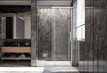 Душевая дверь Veconi Premium Trento PTD-40CH, 1400х2000, хром, стекло прозрачное