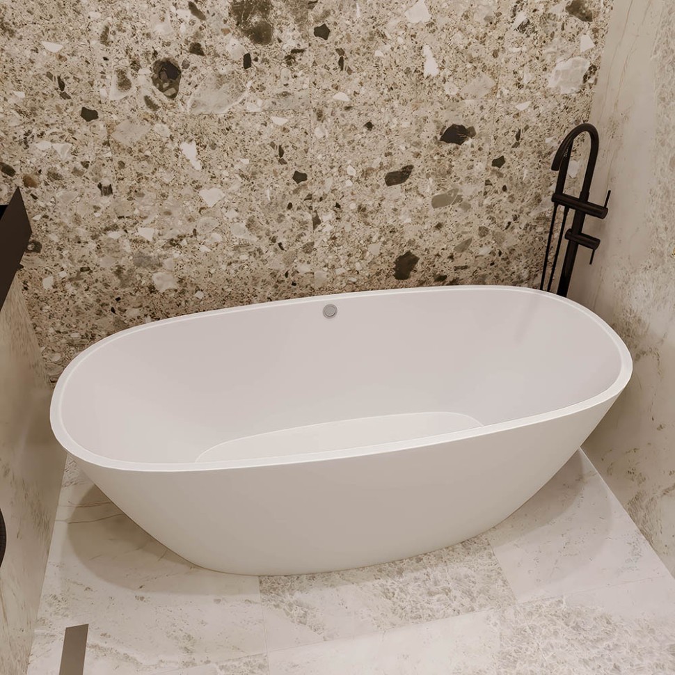 Ванна из искусственного камня IMPERIA, 1600х750, белый, глянец