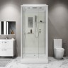 Душевая кабина Niagara Standart ST100/15Q (100х100х215) квадрат,поддон 15см,распашная,проф.белый,3 места