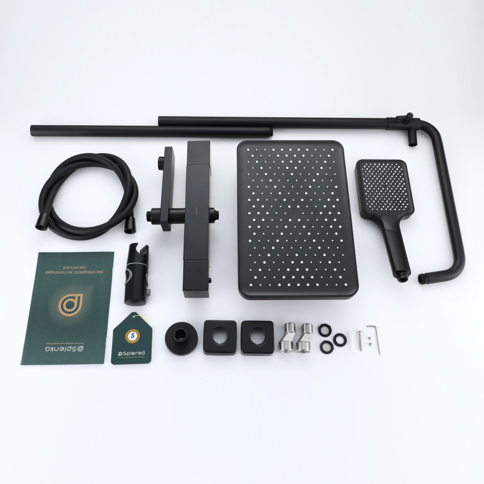 Душевая система Splenka с термостатом для ванны S224.26.06 Черный