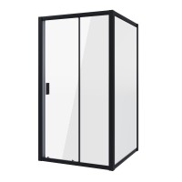Душевое ограждение Niagara Nova NG-82-10AB-A80B (100х80х195) прямоугольник,черный, дверь раздвижная,стекло прозрачное,2 места