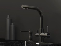 Дозатор для жидкого мыла KRAFT, D003-GM, вороненая сталь, Paulmark