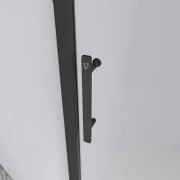 Душевая дверь Veconi Evo 100 B, 1500x1950, черный матовый, стекло тонированное матовое