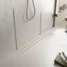 Душевой лоток TIMO Drain System 700 с двусторонней панелью "plate" под плитку, Золото матовое