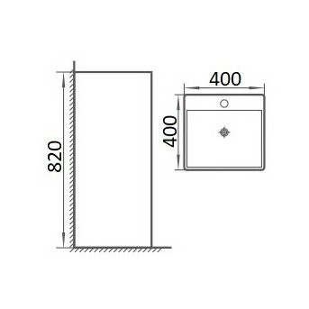 Раковина Ceramalux напольная P7004LMB цвет черный