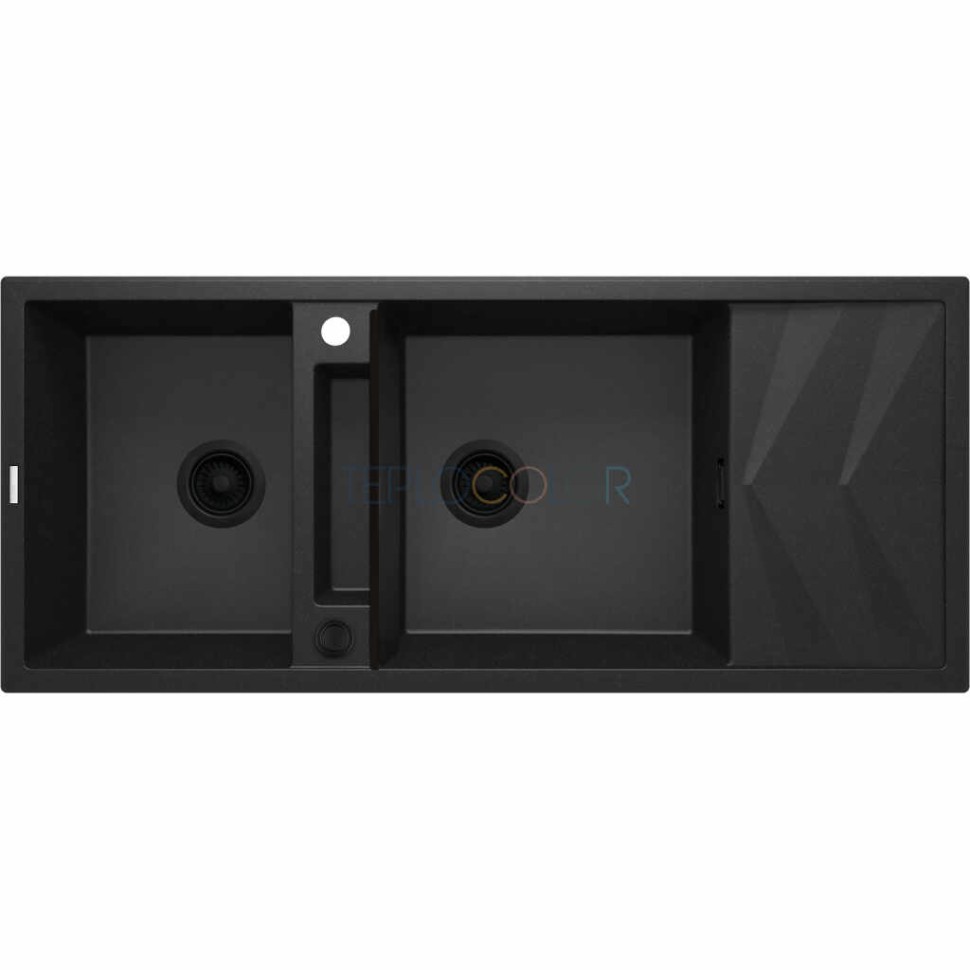 Гранитная мойка - магнитная, 2-чаши с осушкой