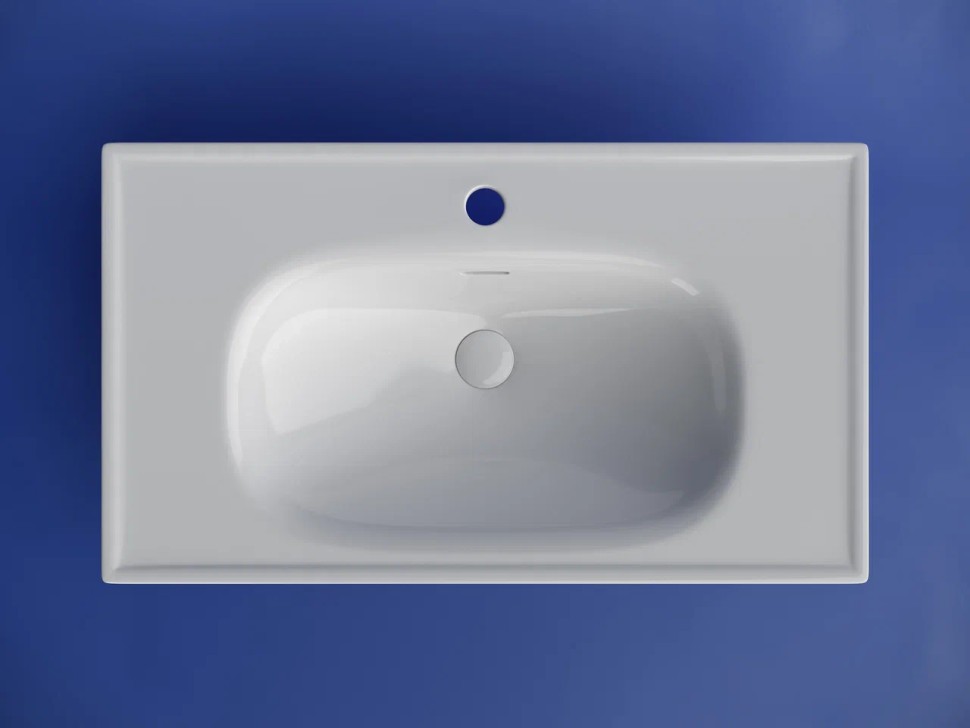 Раковина накладная CERAMICANOVA Sabo с отверстием под смеситель 800x460x130 белый