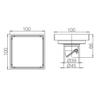 Душевой трап ABBER AD792100B черный матовый