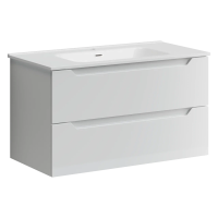 Тумба подвесная SANCOS Norma 2.0 890х450х500, c двумя ящиками оснащенными доводчиками, белый глянец , арт. NR2.090W