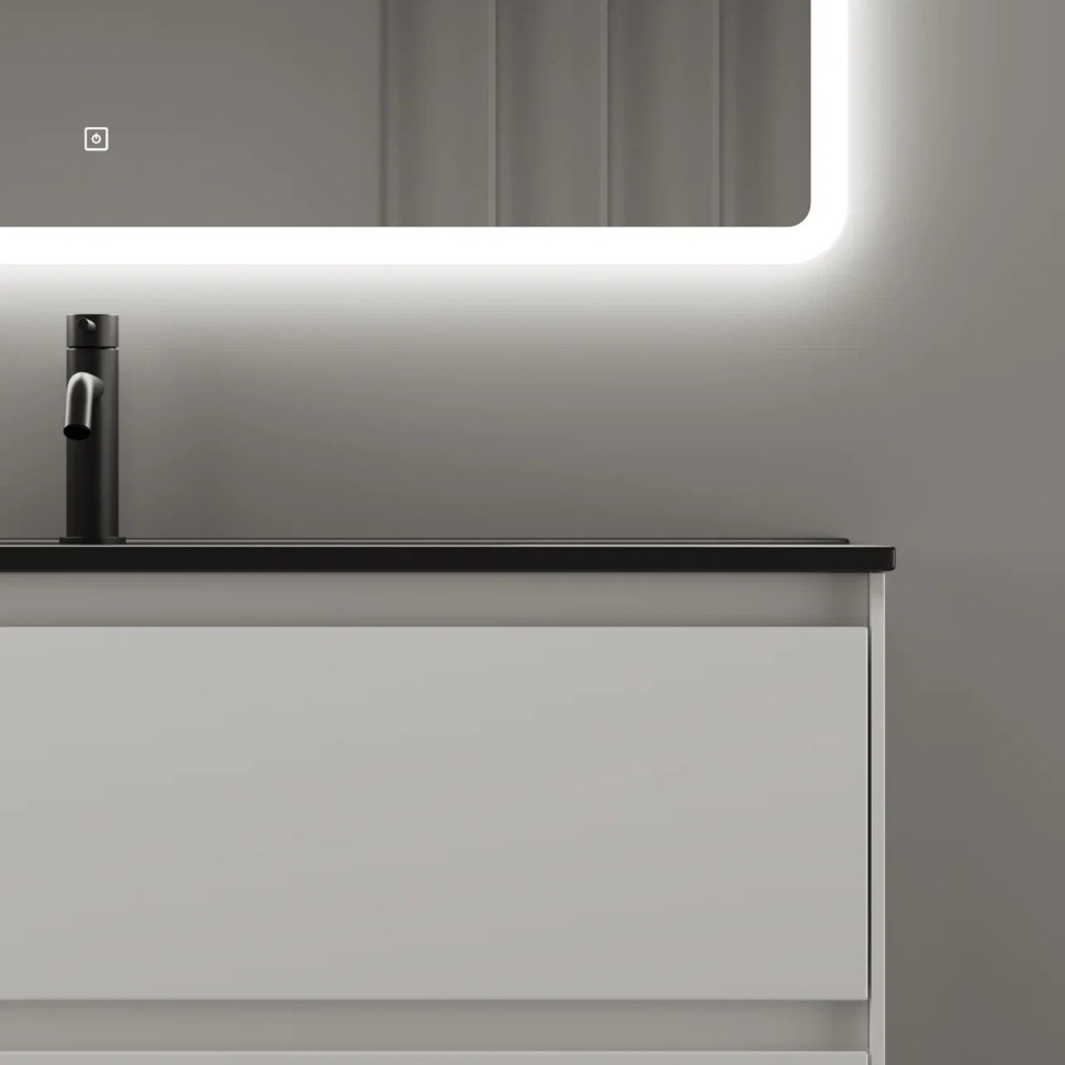 Тумба подвесная SANCOS Cento 990х450х500, c двумя ящиками оснащенными доводчиками, белый глянец, арт.CN100W