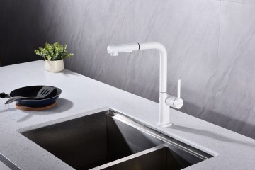 Смеситель для кухни NEO, белый матовый, Ne214419-WH, Paulmark
